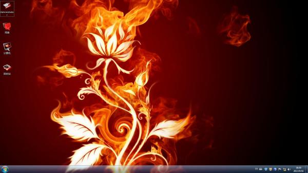 火焰的花炫丽windows7系统电脑主题