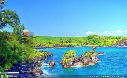 美丽海岛风景win7系统主题